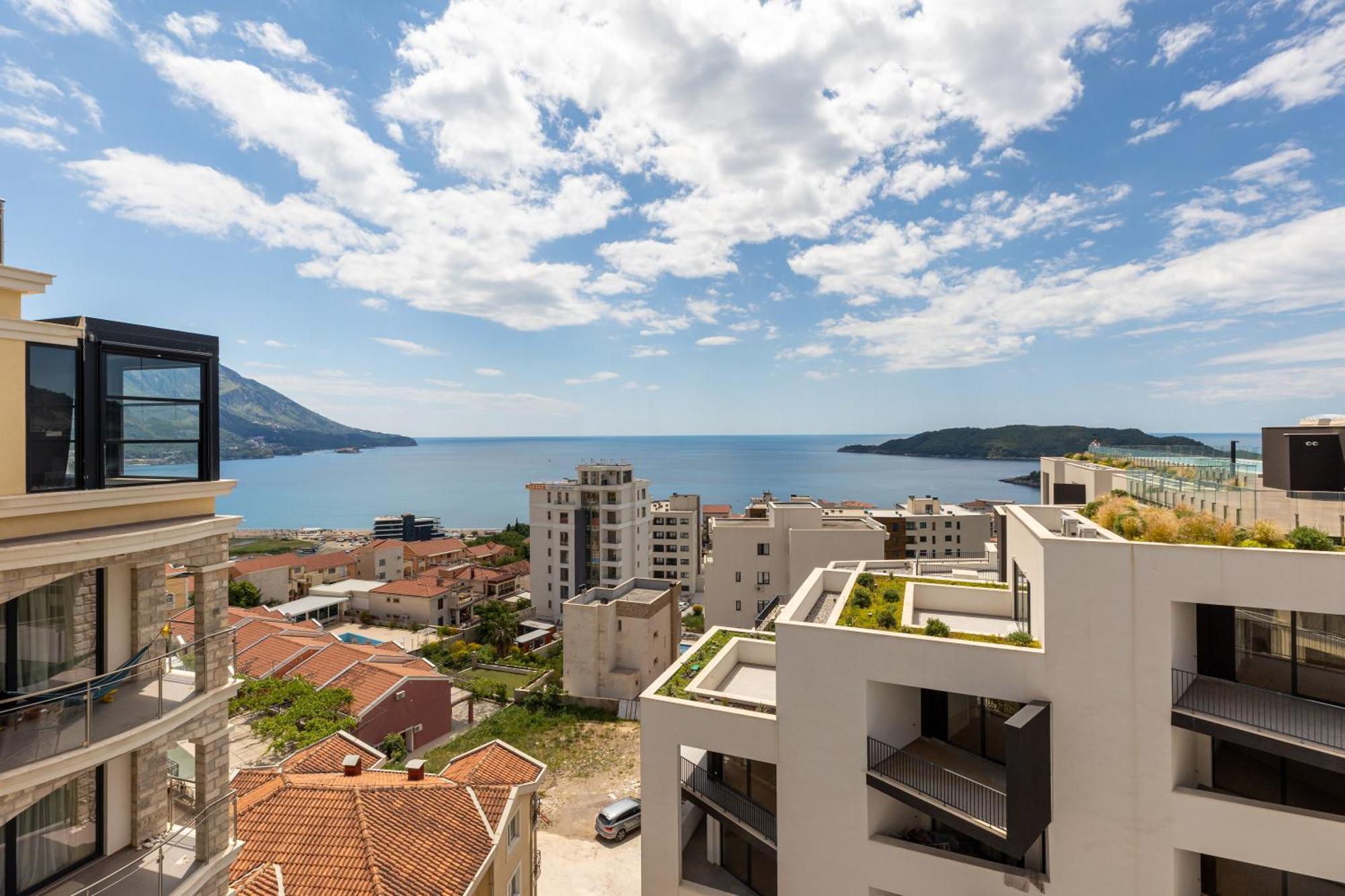 Modern Top Floor Sea View 3Br With Pools, Spa & Fitness Bečići Exteriör bild